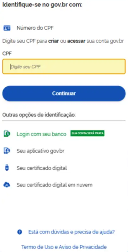 Tela 2 do aplicativo MEU INSS